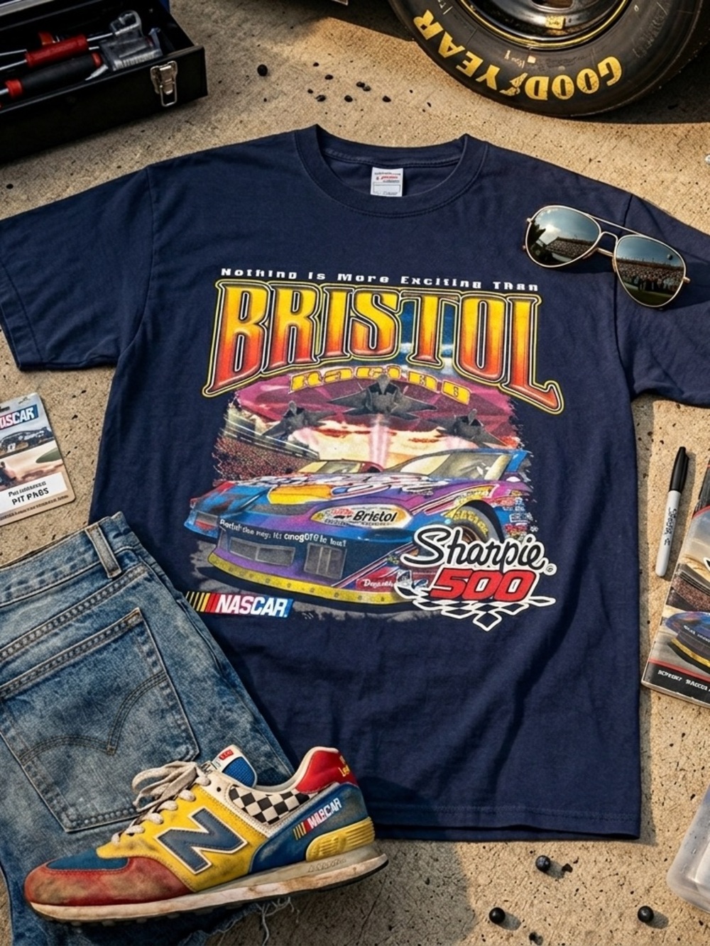 Vintage 2006 NASCAR Bristol Sharpie 500 Matt Kenseth Racing Tee L